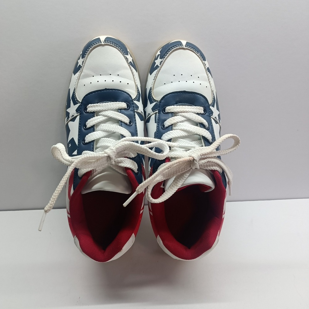 Uruoi Fishion 8 Men's Lights Star Spangled Banner LED Sneakers Size 7 No Charger